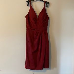 Cocktail dress red burgundy form fitting size 2